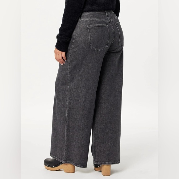 The Drop Size 42 (US 34W) Stone Washed Wide Leg Jeans - Picture 4 of 10